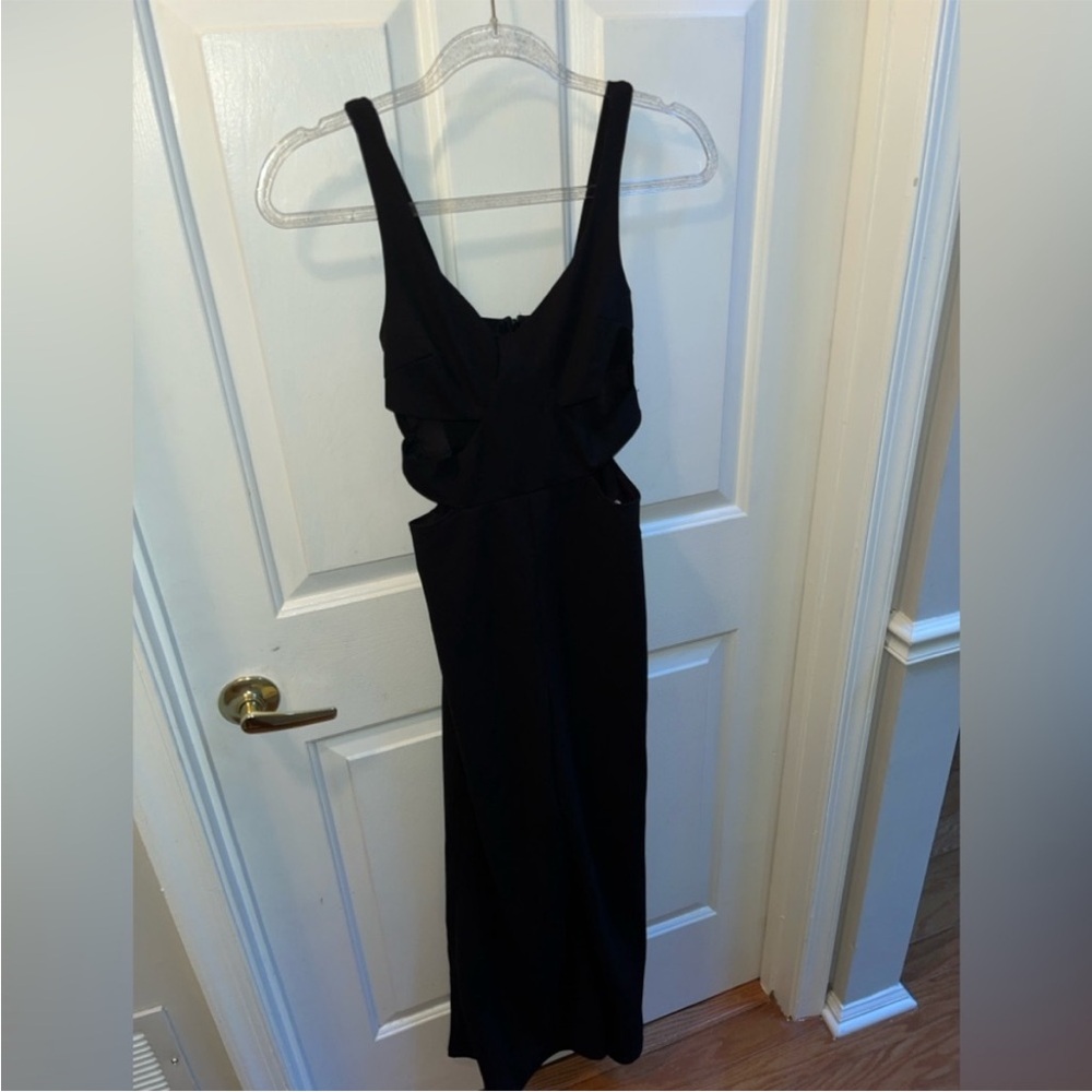 SHEIN Black Cutout Wide-Leg Jumpsuit - Picture 7 of 8